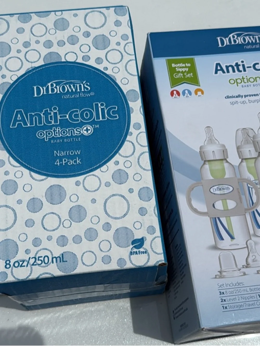 Dr. Brown's Anti-Colic Options+ Baby Bottles - Blue